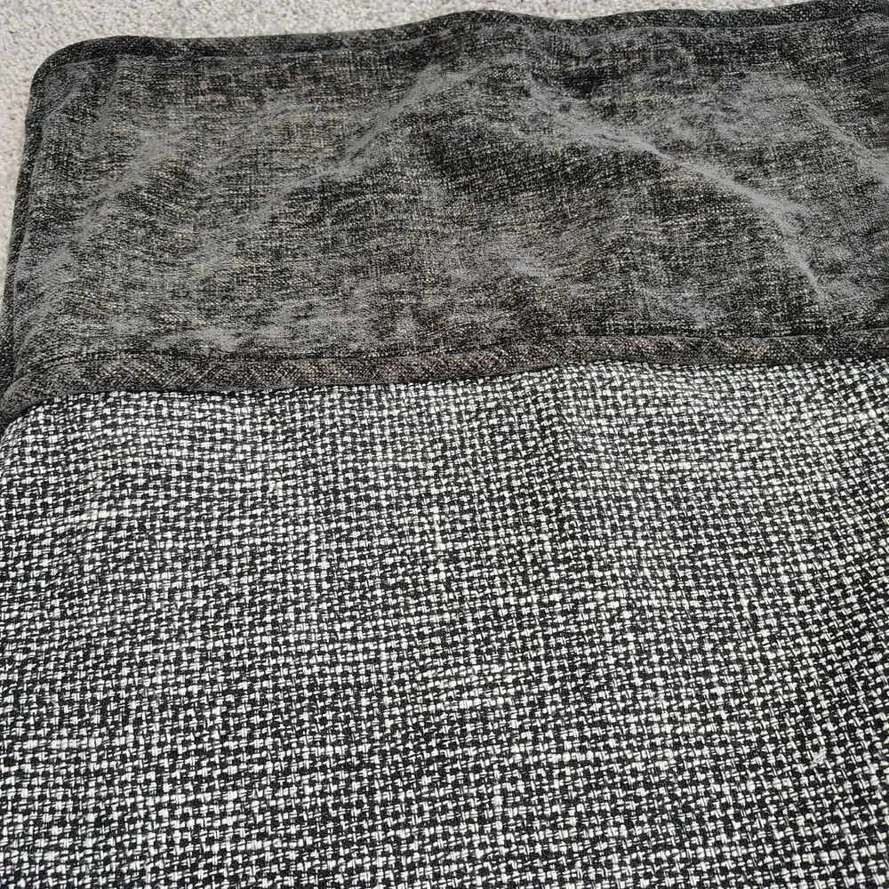 HiEnd Accents Gray Herringbone King Pillow case Sham Set of 2 Pair 21